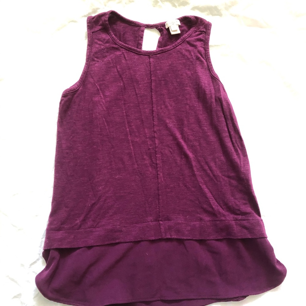 j. crew maroon tank top